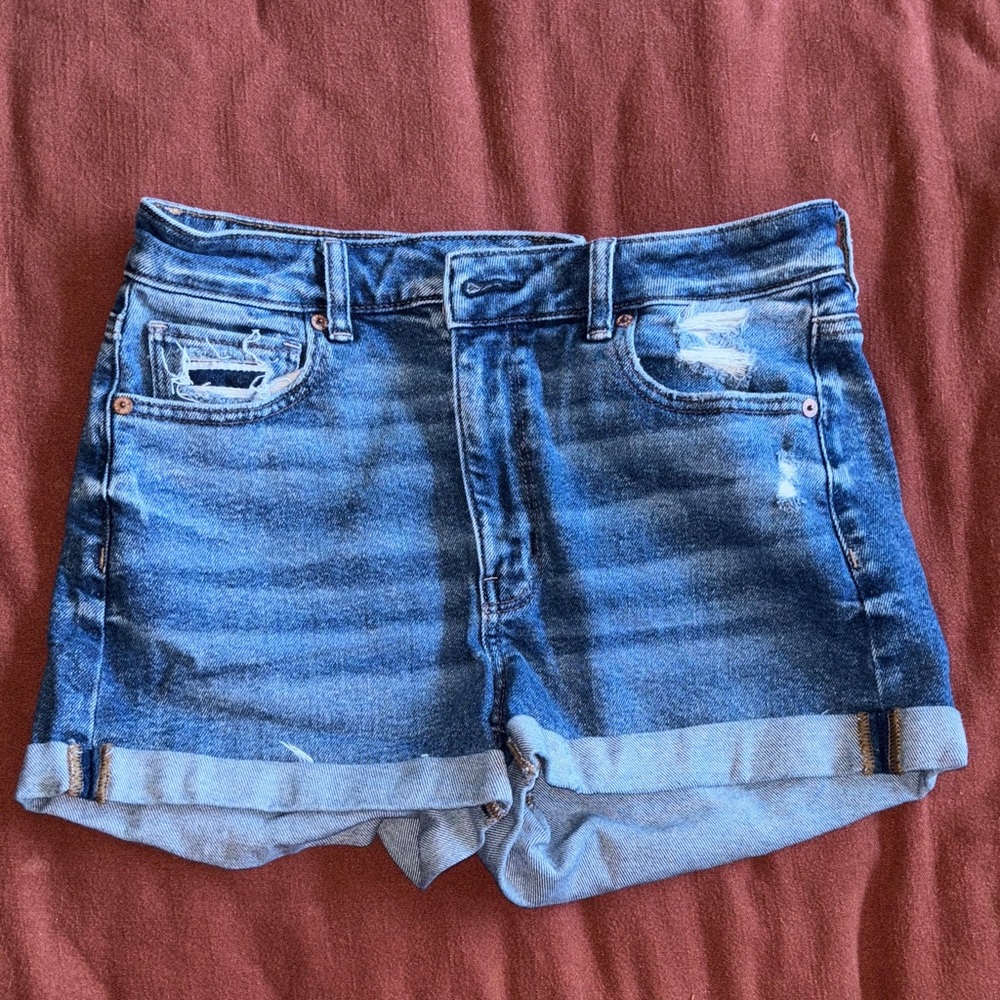 American Eagle Outfitters Distressed Blue Jean Shorts